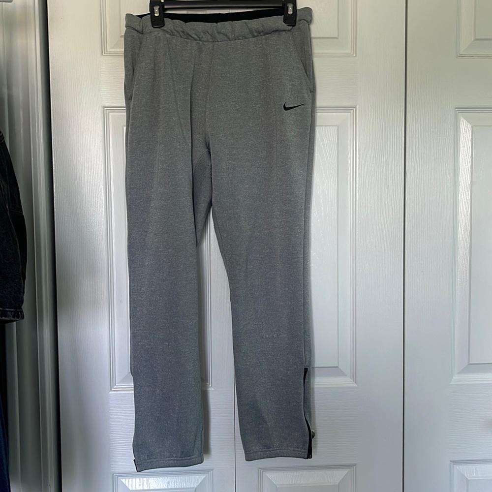Grey Nike sweatpants